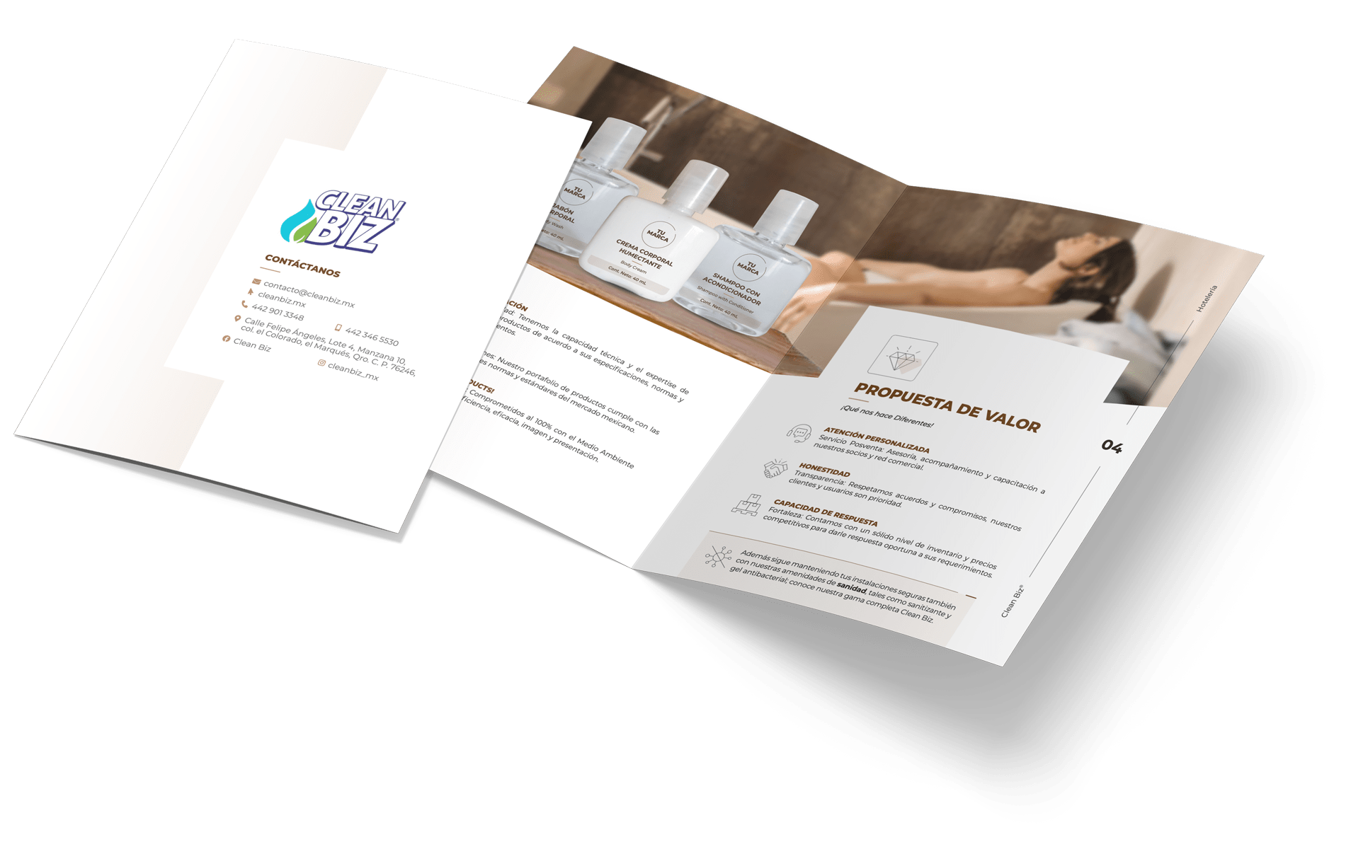 clean biz brochure dual diseño